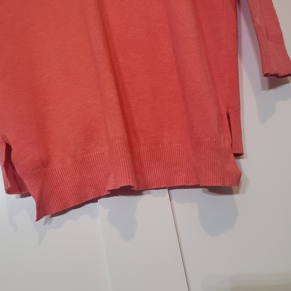 Dreamers Oversized Coral V Neck Sweater Size Medium/Large Soft Comfy - Picture 12 of 12